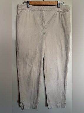 Talbots Perfect Crop Pants Women’s Sz 10 Beige Khaki Stretch Ankle Cropped Pants